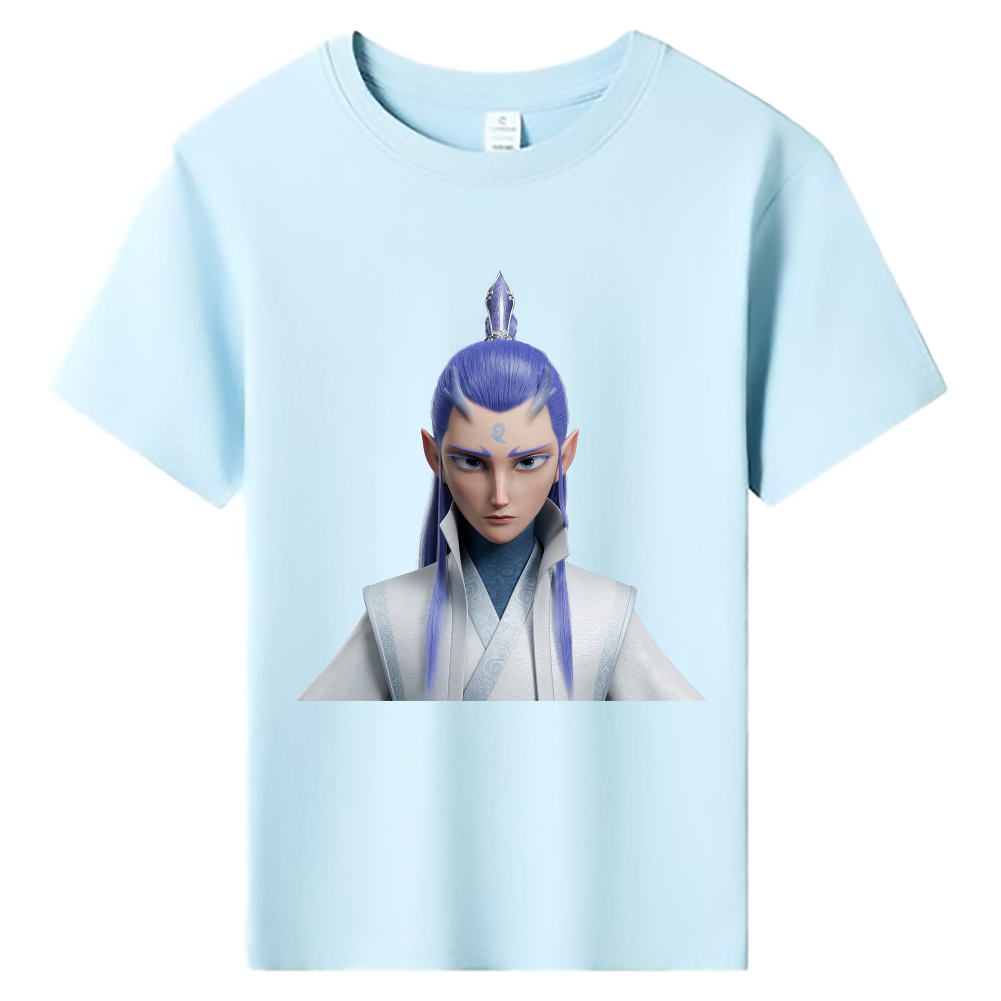 （画像用） Ne Zha 2 ナタ 魔童の大暴れ 綿100％キッズTシャツ（フロントプリント）